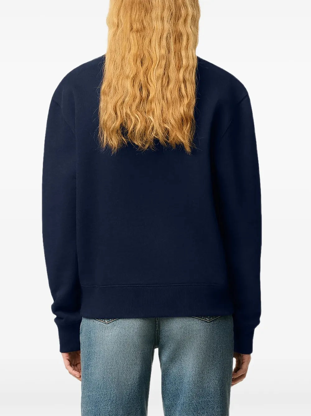 Sweatshirt Bleu Marine Ami de Coeur Rouge en Coton — Ami Paris — vue 4