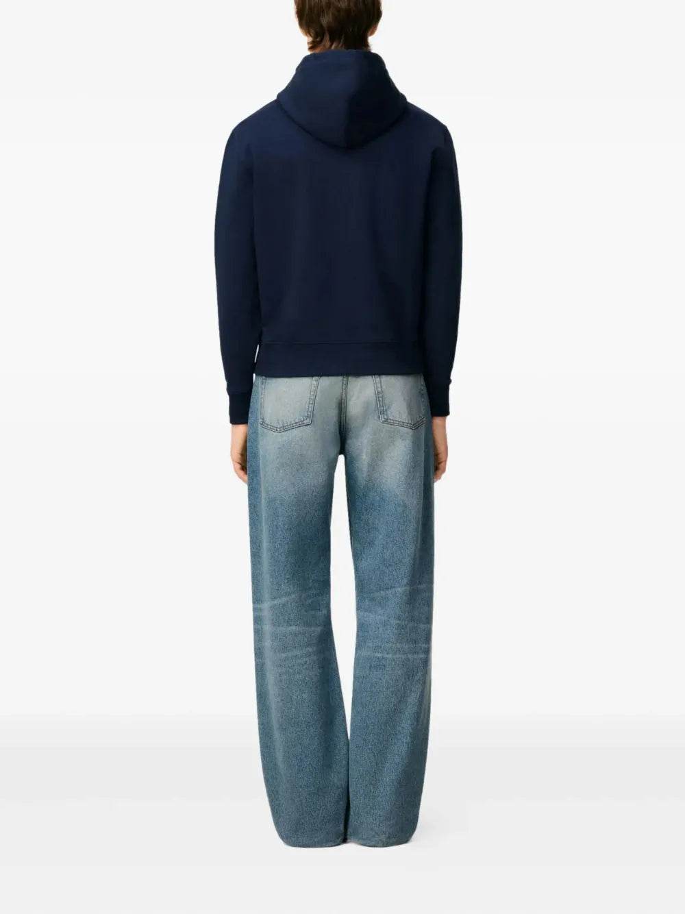Hoodie Bleu Marine Ami de Coeur Rouge En Coton — Ami Paris — vue 4