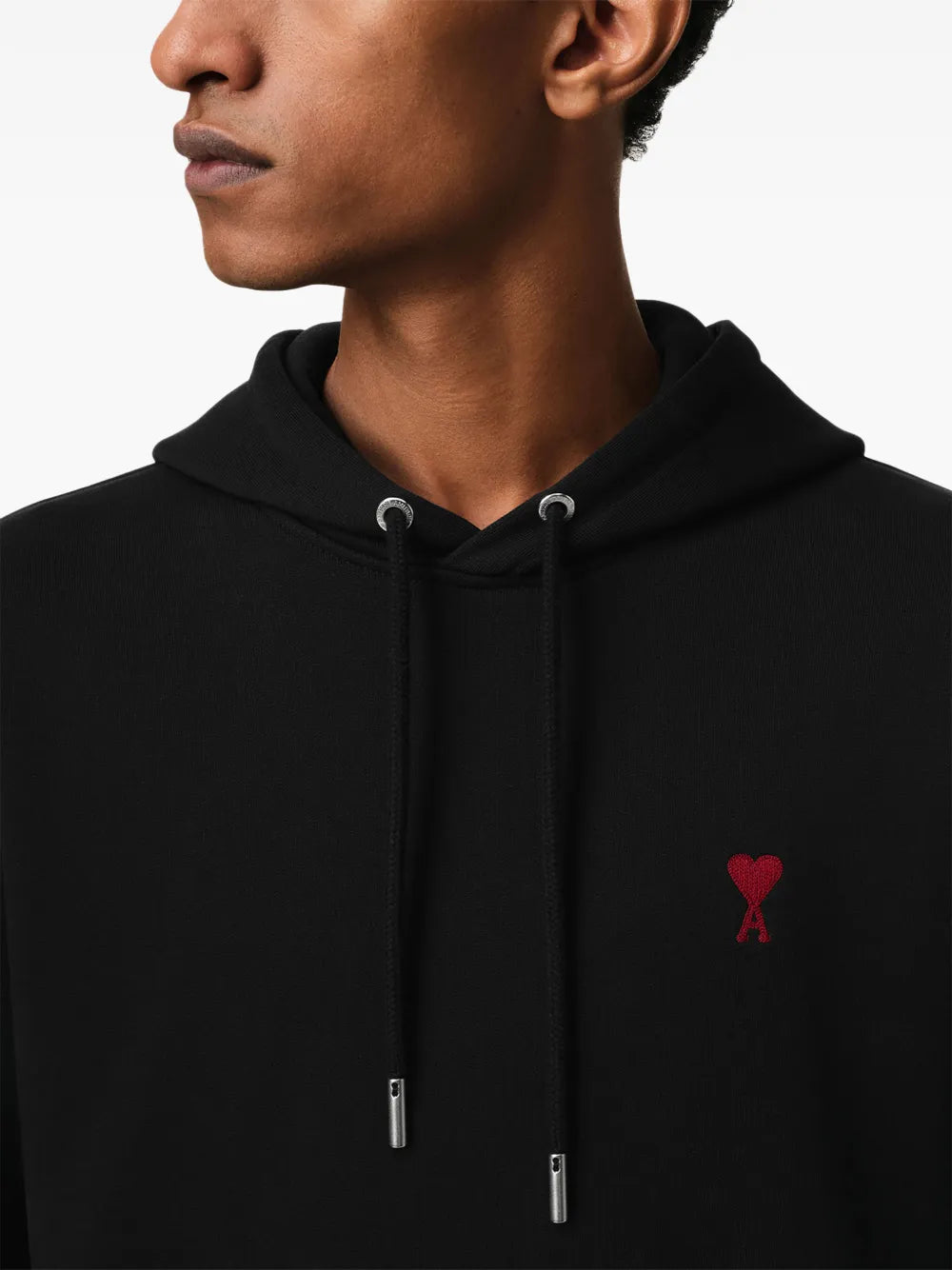 Hoodie Noir Ami de Coeur en Coton — Ami Paris — vue 6