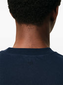 T-shirt Bleu Marine Ami de Coeur Rouge en Coton