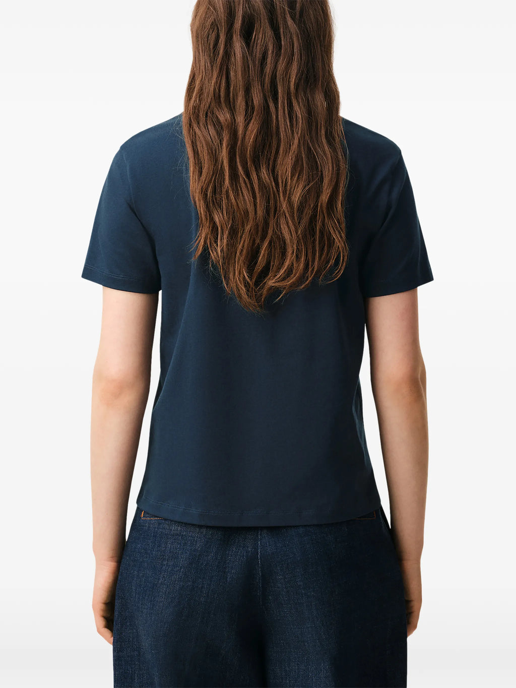 T-shirt Bleu Marine Ami de Coeur Rouge en Coton — Ami Paris — vue 5