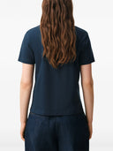 T-shirt Bleu Marine Ami de Coeur Rouge en Coton