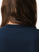T-shirt Bleu Marine Ami de Coeur Rouge en Coton
