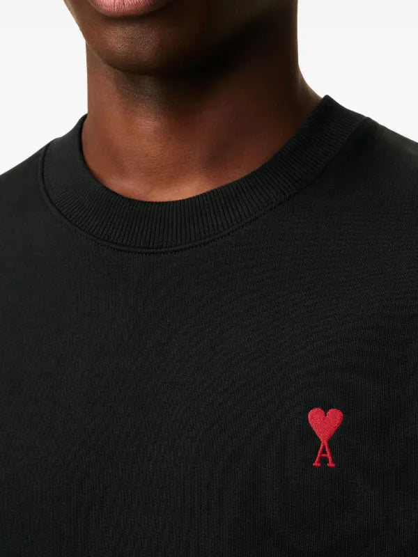 Sweatshirt Noir Ami de Coeur en Coton — Ami Paris — vue 4