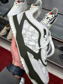 Sneakers Re-Web GG Signature blanc et vert kaki