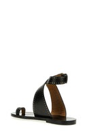 Sandales Cuir Noir
