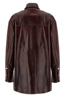 Chemise Cuir Bordeaux
