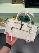 Sac bowling en cuir ivoire