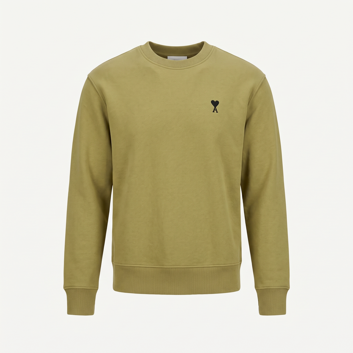 Sweatshirt Vert Ami De Coeur Noir en Coton – face