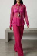 Chemise Soie Fuchsia