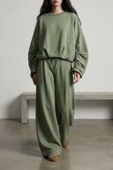 Pantalon Coton Vert