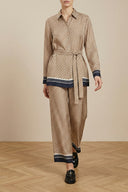 Pantalon Soie Bleu