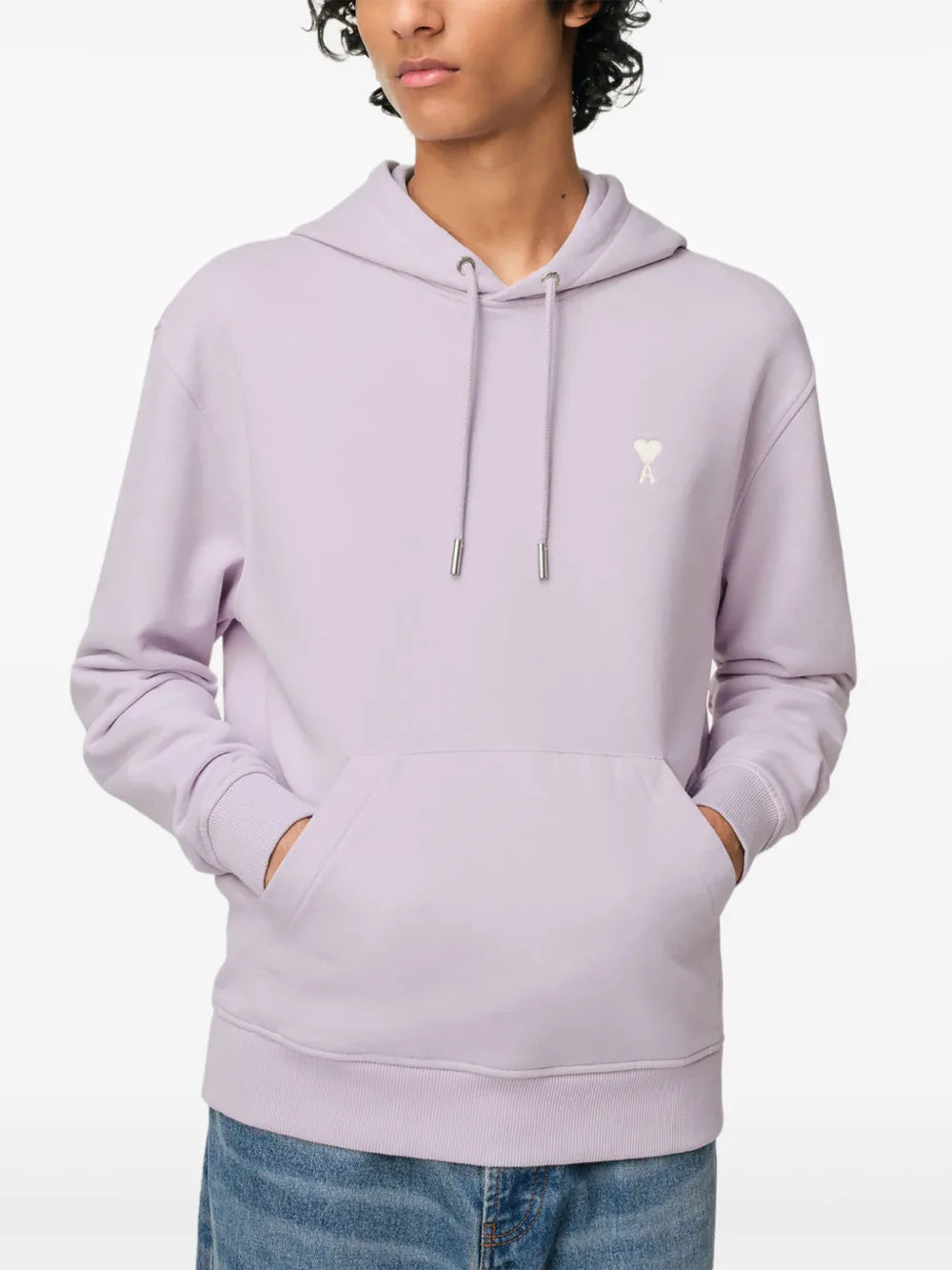 Hoodie Violet Ami de Coeur en Coton — Ami Paris — vue 2