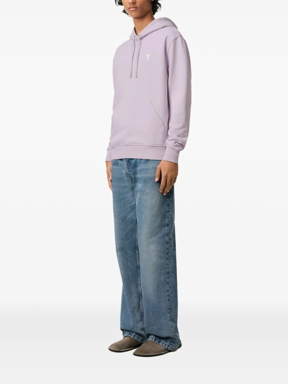 Hoodie Violet Ami de Coeur en Coton — Ami Paris — vue 3