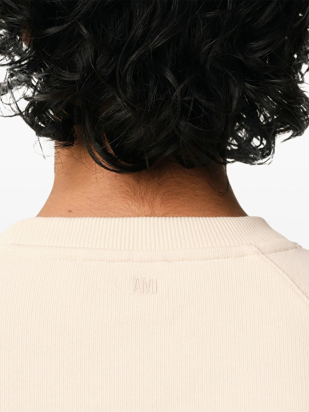 Sweatshirt Beige Patch Rouge Ami de Coeur En Coton — Ami Paris — vue 4
