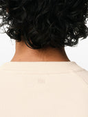 Sweatshirt Beige Patch Rouge Ami de Coeur En Coton