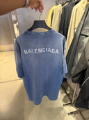 Balenciaga Medium Fit T-Shirt Embro Vintage Blue