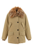 veste à col en fourrure