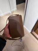Pochette bandoulière New Hampshire MX Earth en cuir brun et toile Check
