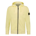 Sweat à capuche zippé Badge jaune