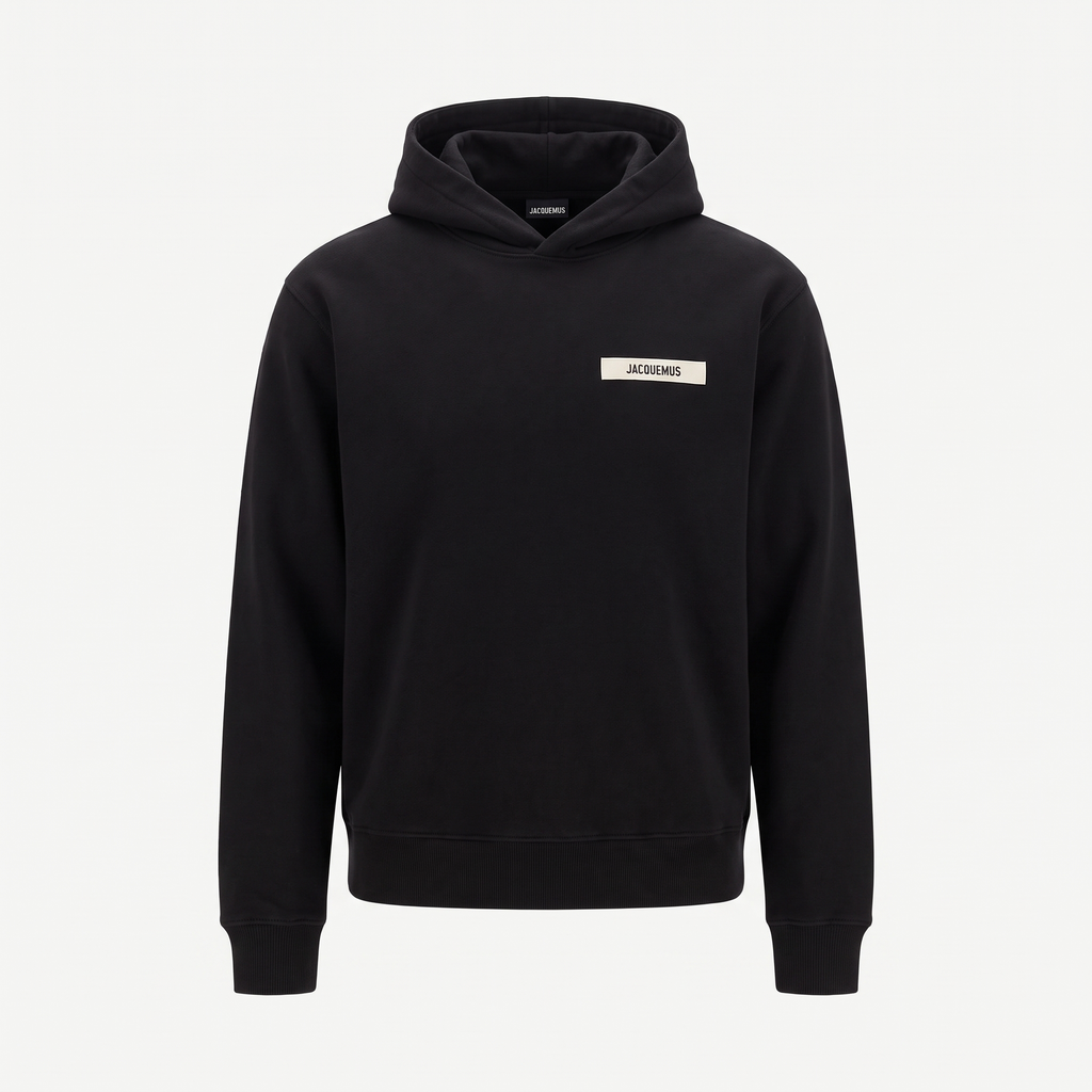 Le Hoodie Gros Grain Jacquemus Noir – face