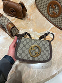 Mini sac GG Blondie monogrammé ebony/new acero