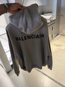 Balenciaga Medium Fit Hoodie Bal Back Destroy Moll Bouc Dust/Black