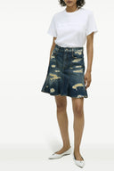 Jupe Coton Bleu