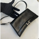 Sac Balenciaga Hourglass Noir – Logo B Argenté