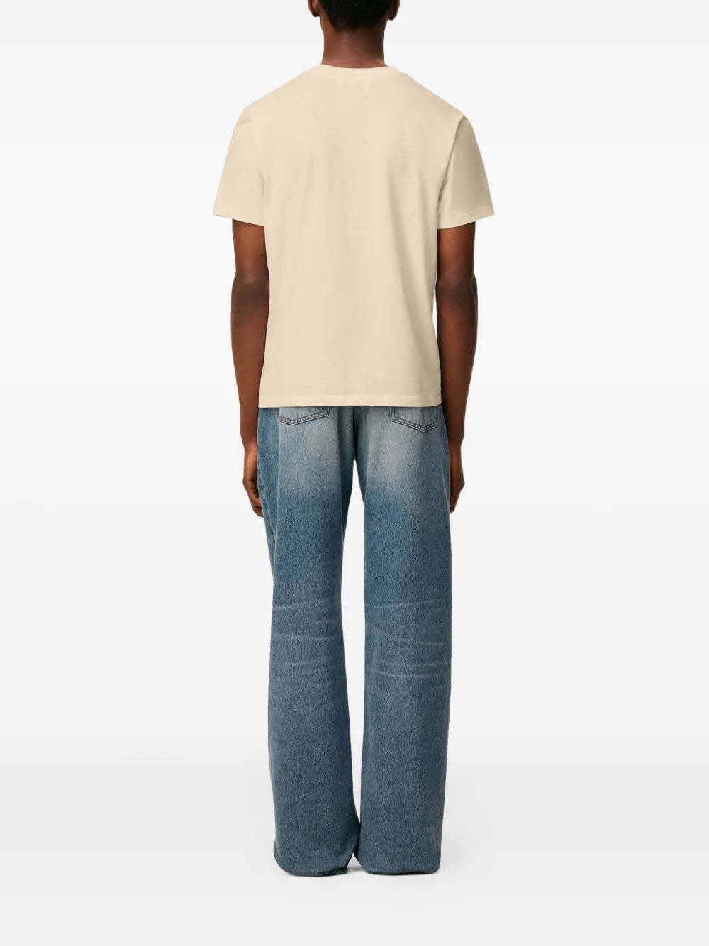 T-shirt Beige Ami De Coeur Noir En Coton — Ami Paris — vue 4