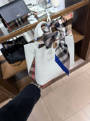 Mini sac cabas Bermondsey mini blanc cassé House Check