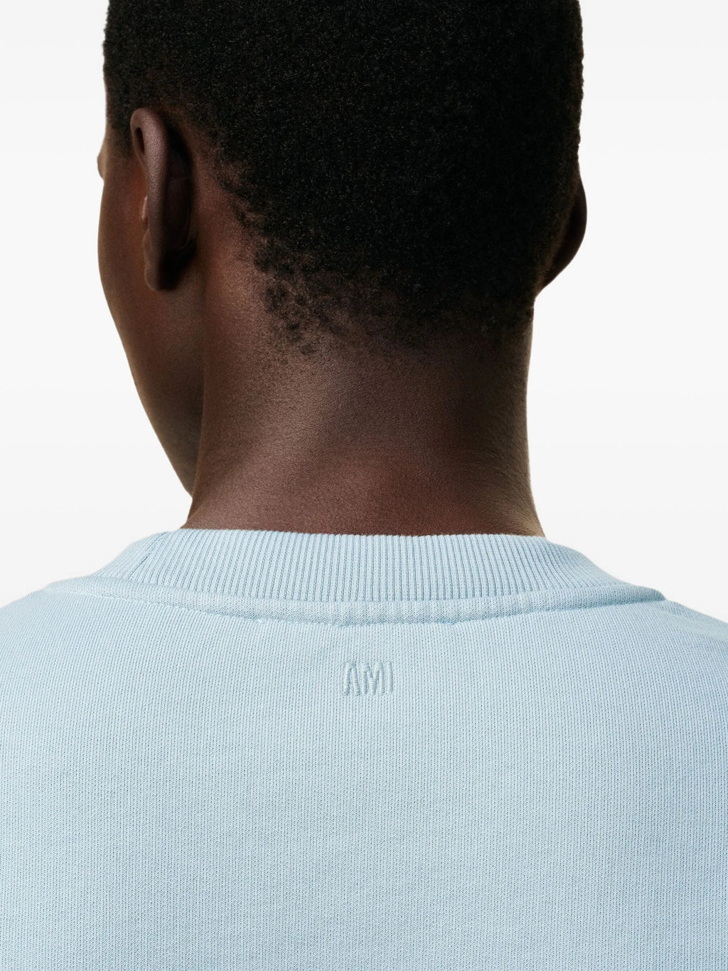 Sweatshirt Bleu Ciel Ami De Coeur Noir en Coton — Ami Paris — vue 4