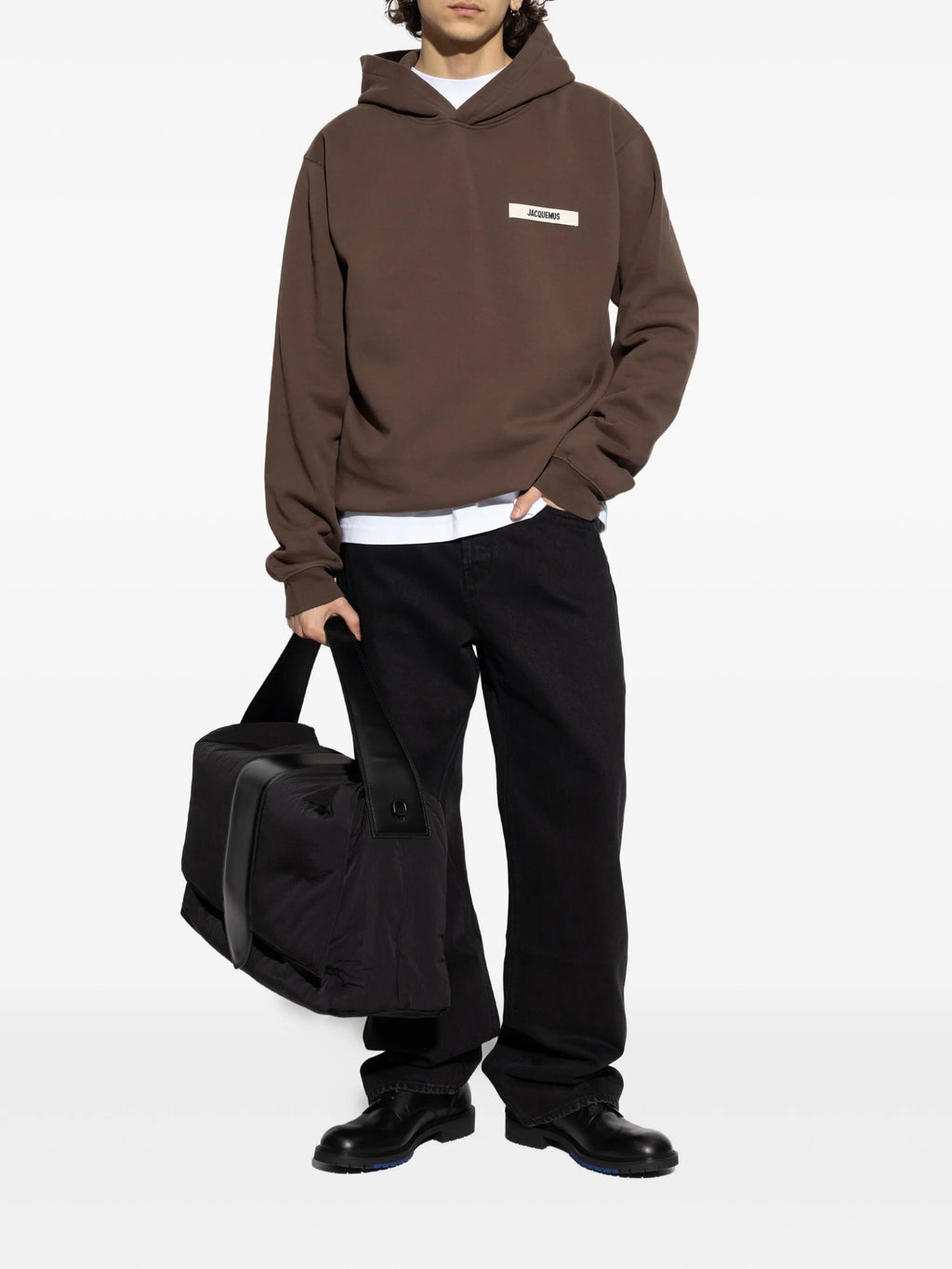 Le Hoodie Gros Grain Jacquemus Dark Brown — vue 2