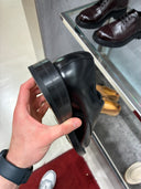Derbies en cuir noir semelle sculptée
