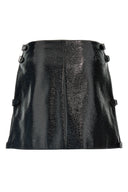 Mini-jupe en vinyle multi-sangles