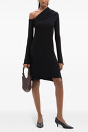 Robe courte torsadée en crêpe