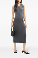 Robe drapée à épaules dénudées