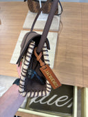 Sac bandoulière Le Bambino Long en osier et cuir marron