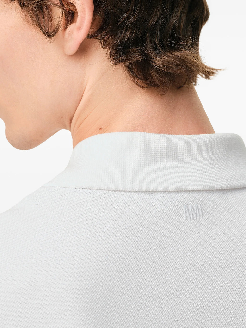 Polo Blanc Ami de Coeur Noir en Coton — Ami Paris — vue 5