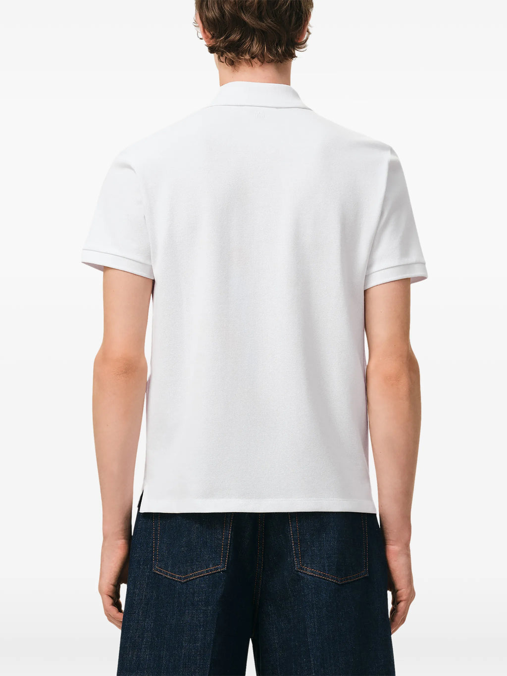 Polo Blanc Ami de Coeur Noir en Coton — Ami Paris — vue 4
