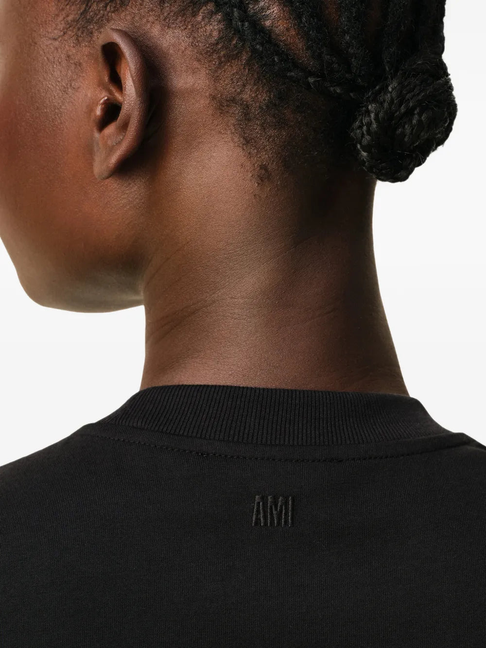 T-shirt Noir Ami de Coeur Blanc en Coton — Ami Paris — vue 8