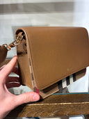 Sac bandoulière House Check brun taupe