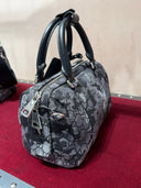 Mini sac bowling bandoulière monogrammé camouflage gris anthracite