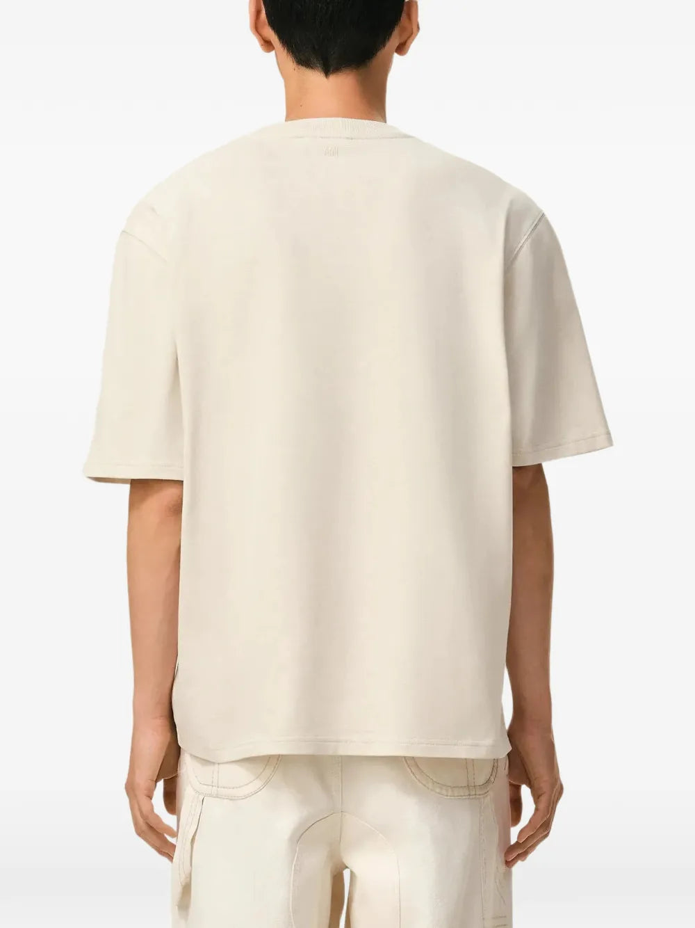 T-shirt Beige Ami Soleil Rouge — Ami Paris — vue 3