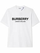 T-shirt signature blanc cassé à imprimé noir contrasté