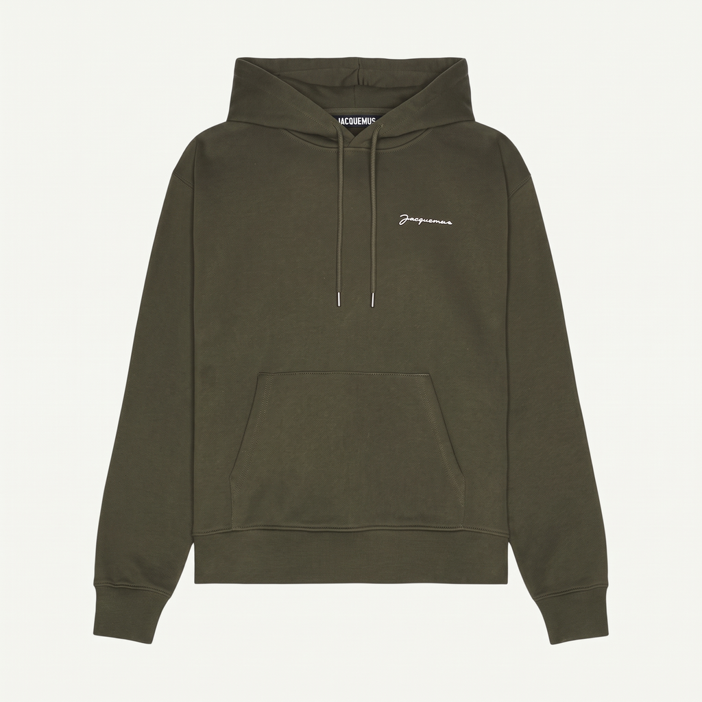 Le hoodie Brode Jacquemus Dark Khaki – face