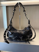 Sac porté épaule Le Cagole Shoulder Bag XS à strass