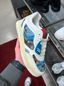 Sneakers Re-Web camouflage GG bleu et ivoire