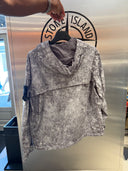 Veste à capuche imprimé minéral gris