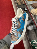 Sneakers Ace toile GG camouflage bleu et marron